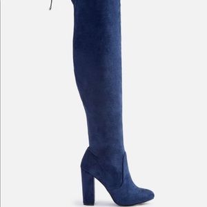 Navy Heeled Boot